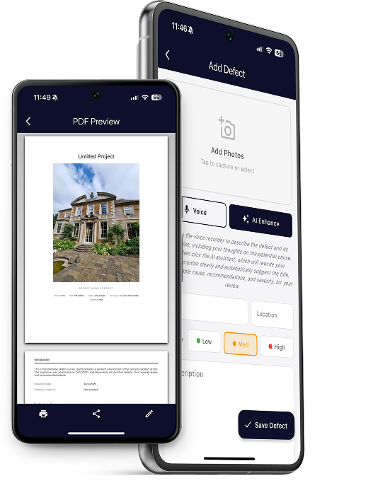 App Preview of Building Survey Pro